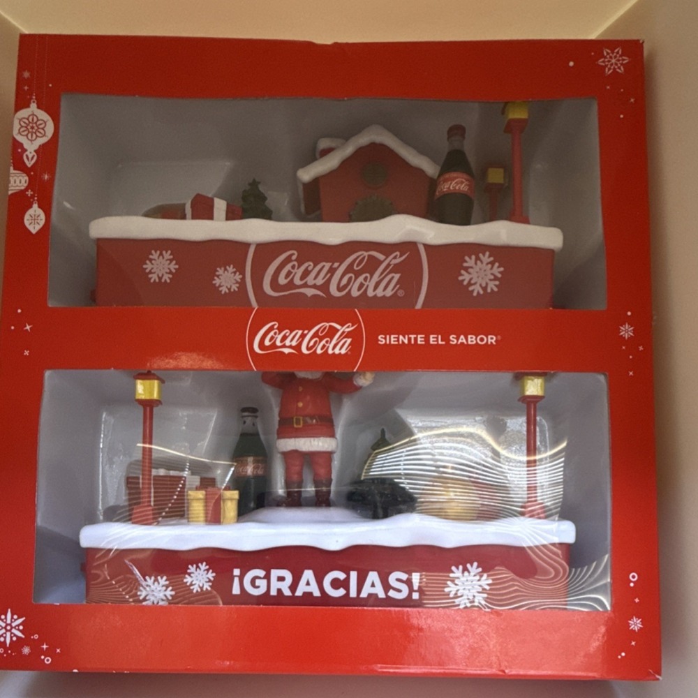 Coca‑Cola Holiday Mini Display Spanish "Siente el Sabor" Edition Christmas Décor
